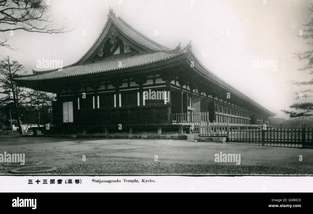 Sanjusangen-do - Temple bouddhiste quartier de Higashiyama, Kyoto Banque D'Images