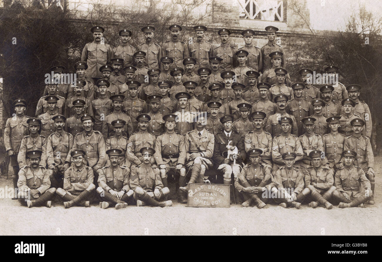 Photo de groupe, Last British Camel Company, Soudan, WW1 Banque D'Images
