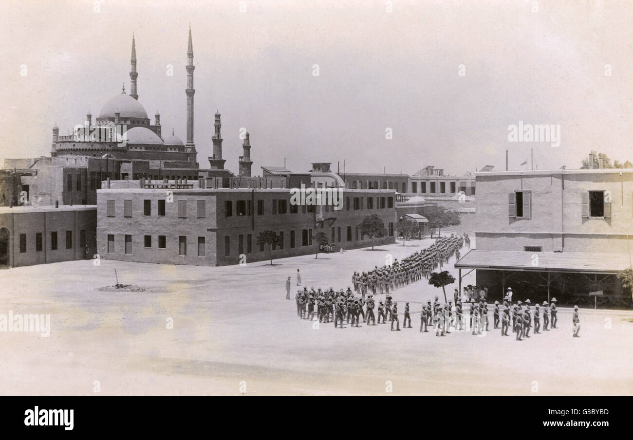 Mosquée à la Citadelle, le Caire, Égypte, WW1 Banque D'Images