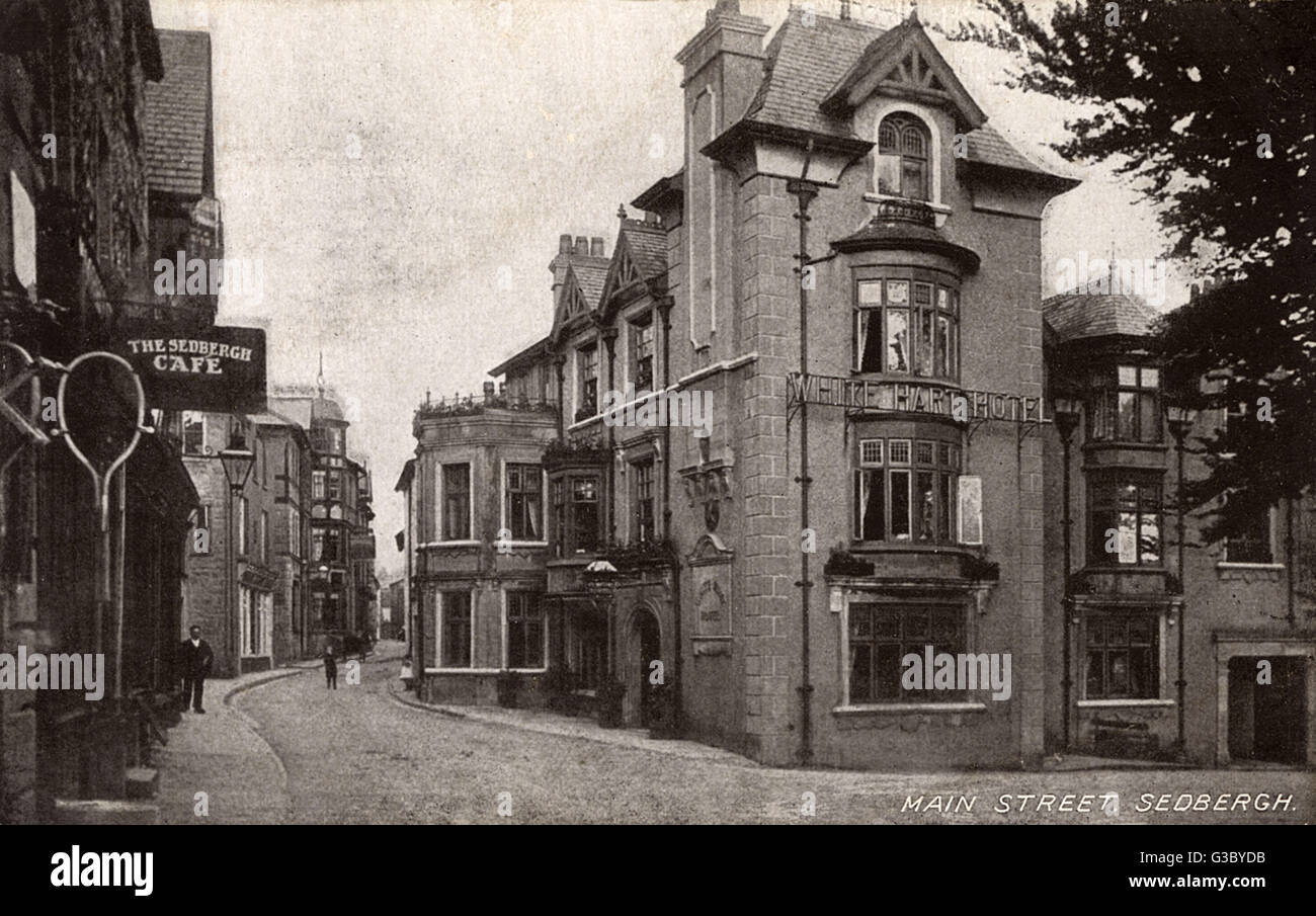 The White Hart Hotel, main Street, Sedbergh, Cumbria Banque D'Images