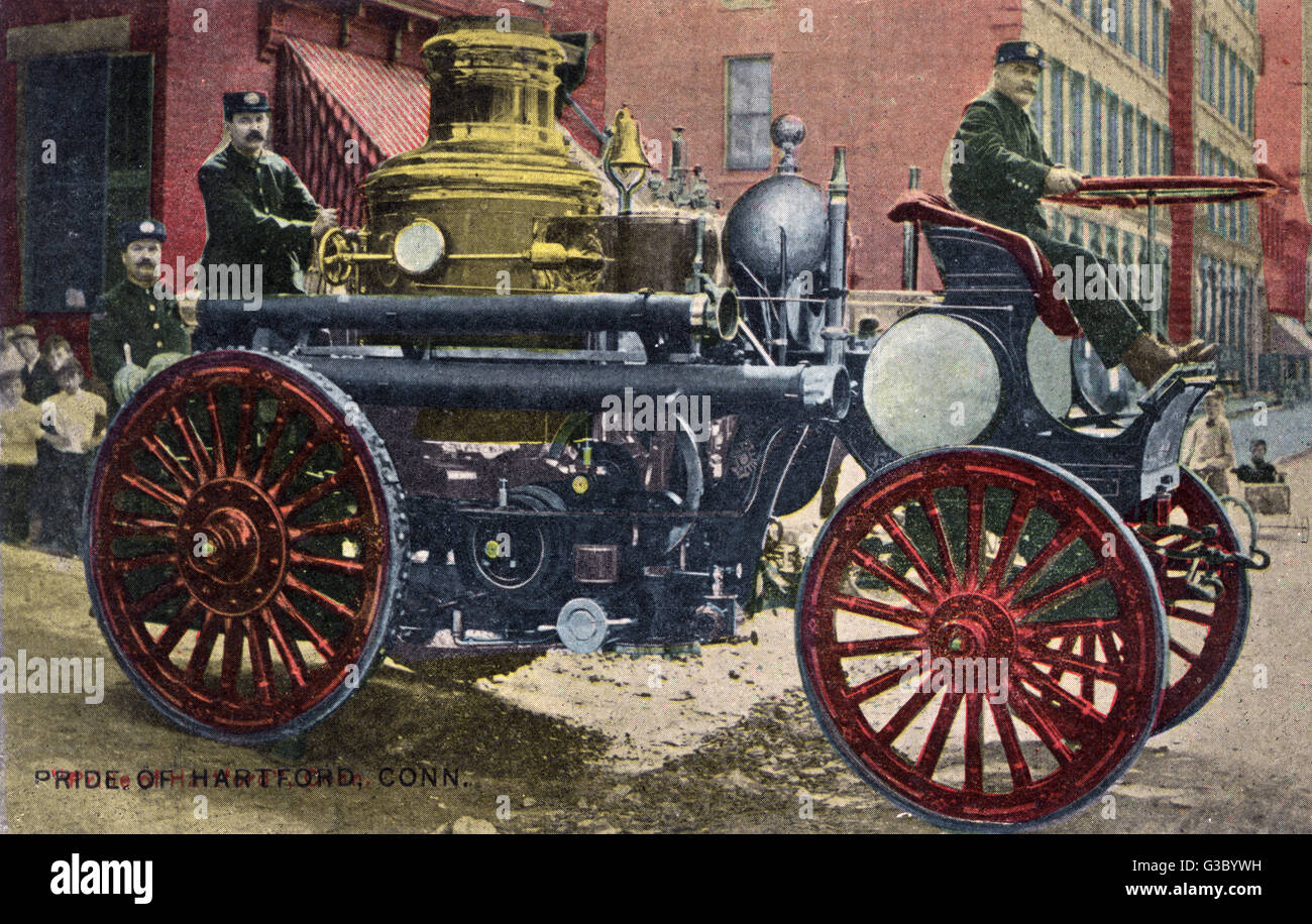 Fierté de Hartford Fire Engine, Hartford, Connecticut, États-Unis Banque D'Images