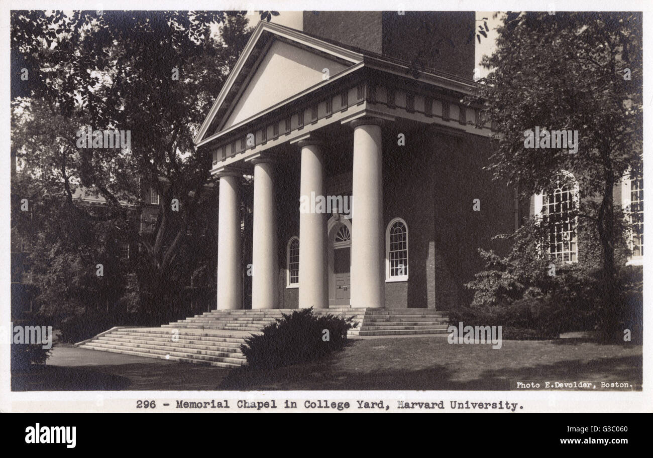 Memorial Chapel, Harvard University, Cambridge, Mass, États-Unis Banque D'Images