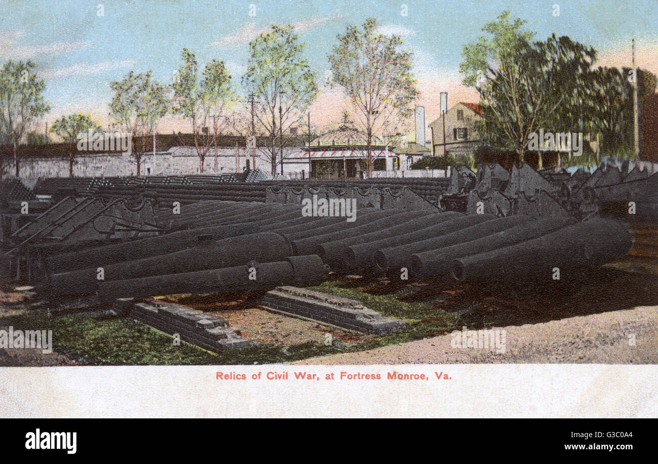 Reliques de la guerre civile, fort Monroe, Hampton, Virginie, États-Unis Banque D'Images
