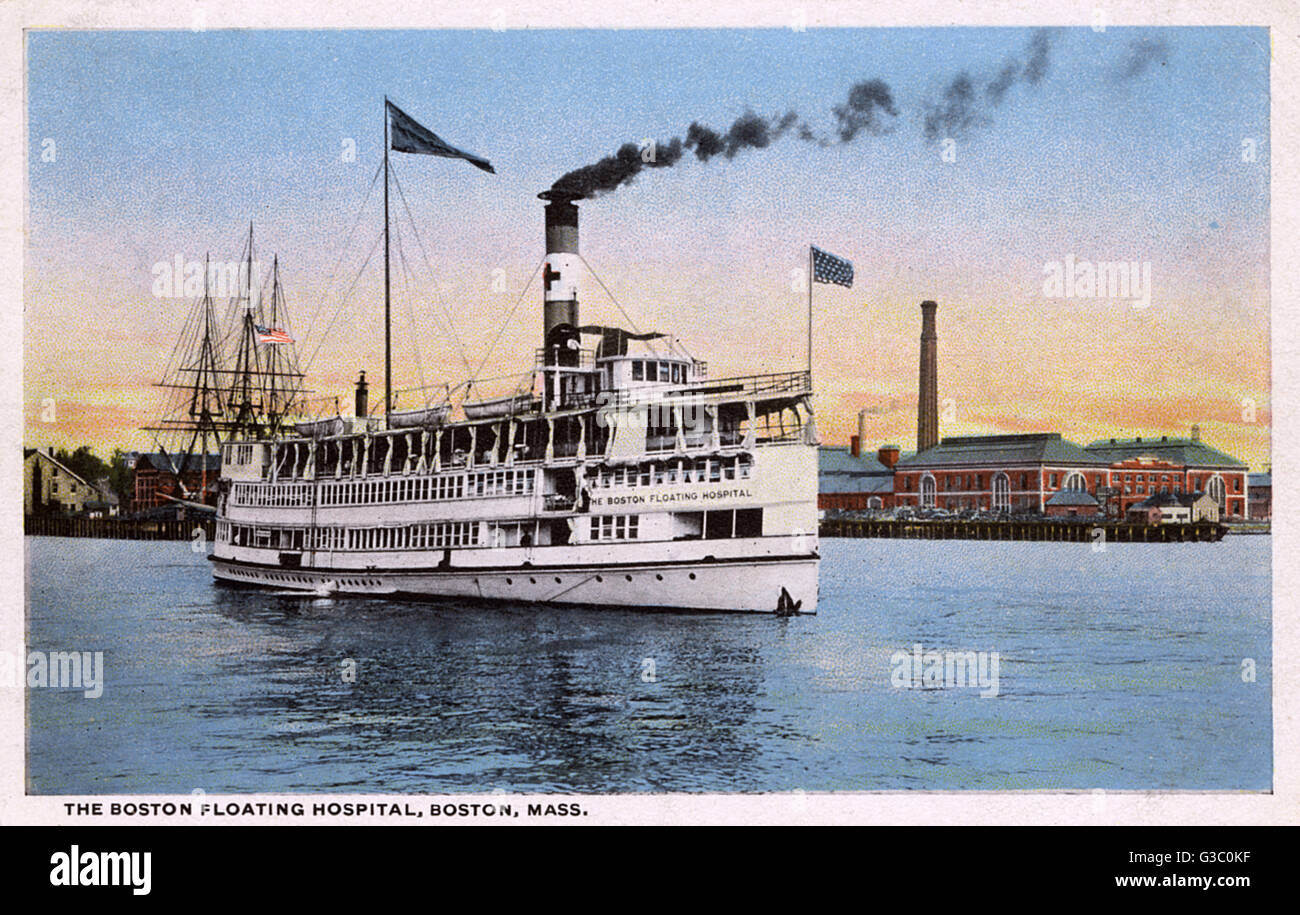 Floating Hospital, Boston, Massachusetts, États-Unis, WW1 Banque D'Images