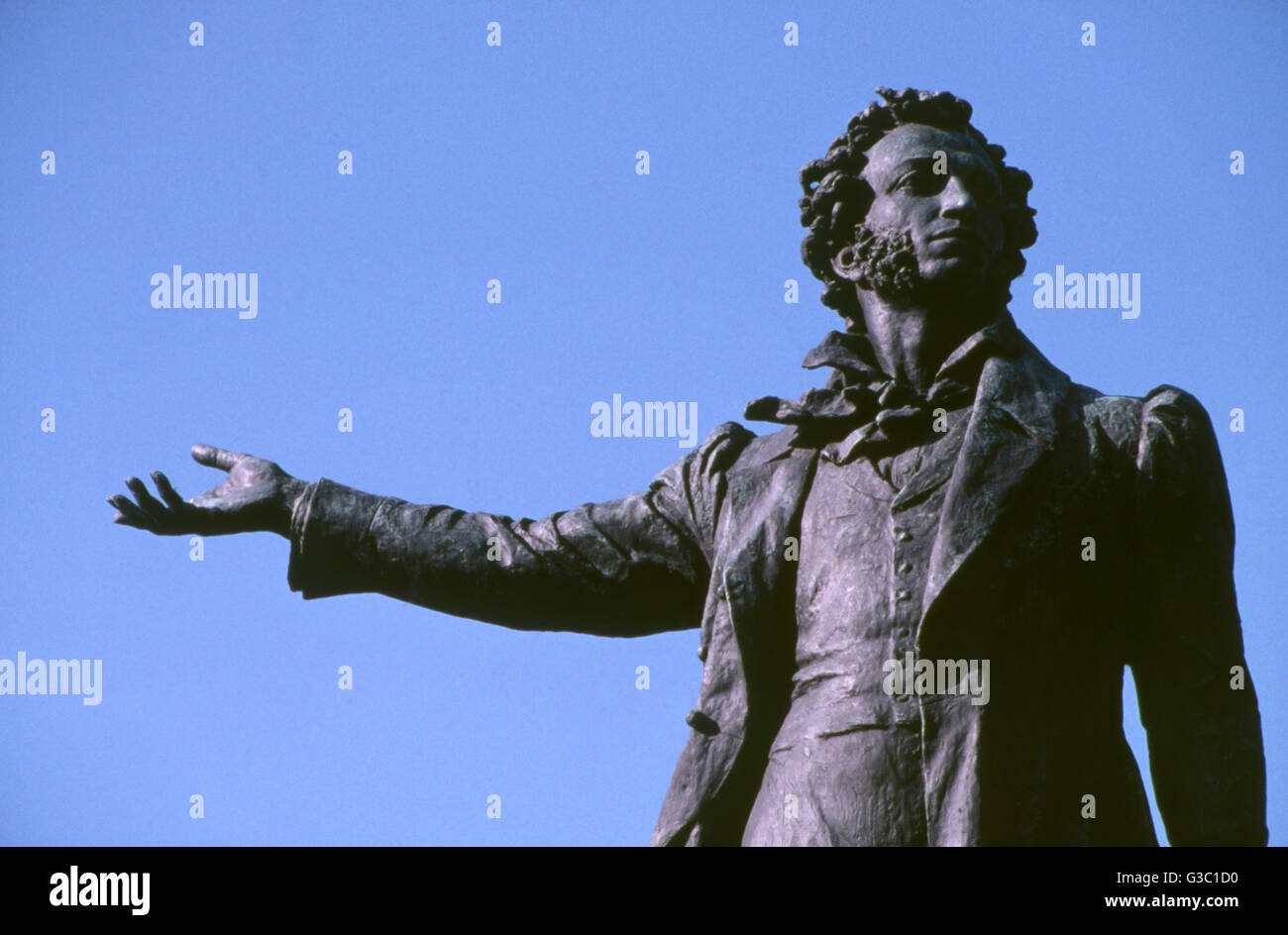 Statue d'Alexandre Pouchkine, écrivain russe Banque D'Images