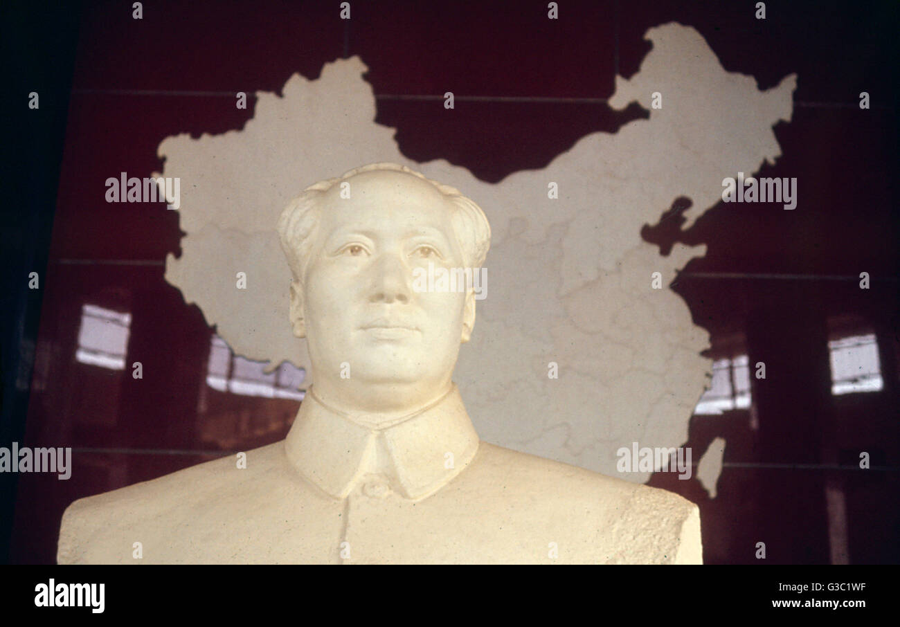 Président Mao buste, aéroport de Pékin (Beijing), Chine Banque D'Images
