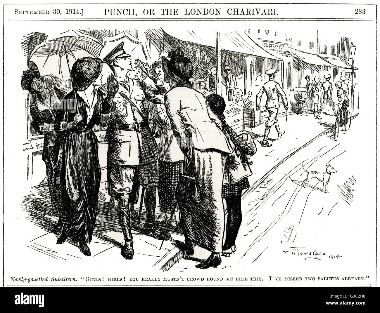 Caricature, héros WW1 attire l'attention Banque D'Images