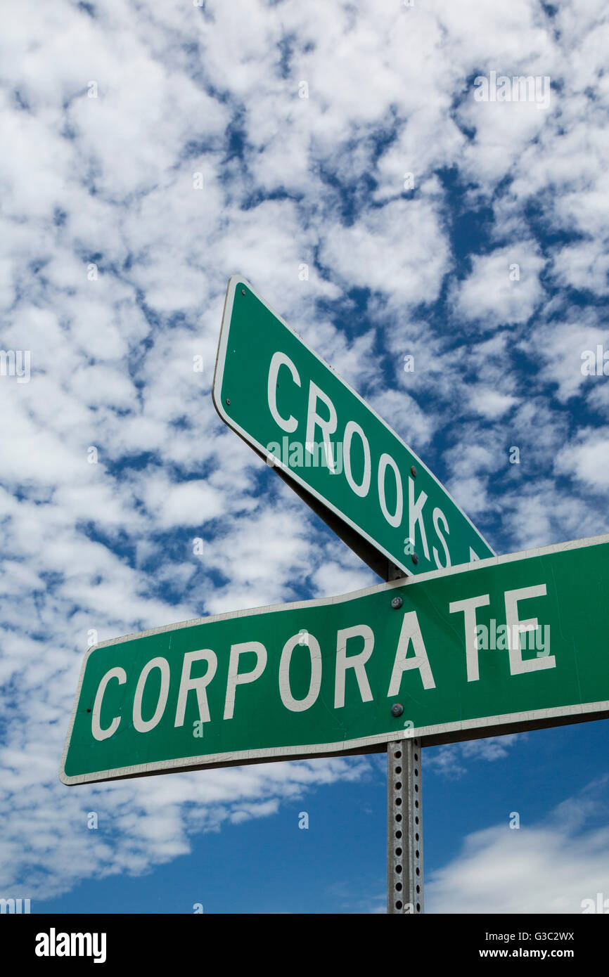 Troy, Michigan - l'intersection de Crooks Road et Corporate Drive, dans une zone avec de nombreux bureaux d'entreprise. Banque D'Images