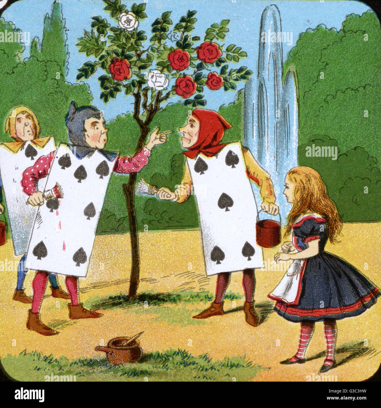 Alice Au Pays Des Merveilles Alice Rencontre Des Jardiniers Pour Cartes A Jouer Les Roses Blanches De Peinture Rouge Date Debut Du Xxe Siecle Photo Stock Alamy Alice Au Pays Des Merveilles Alice Rencontre Des Jardiniers Pour Cartes A Jouer Les Roses Blanches De Peinture Rouge Date Debut Du Xxe Siecle Photo Stock Alamy