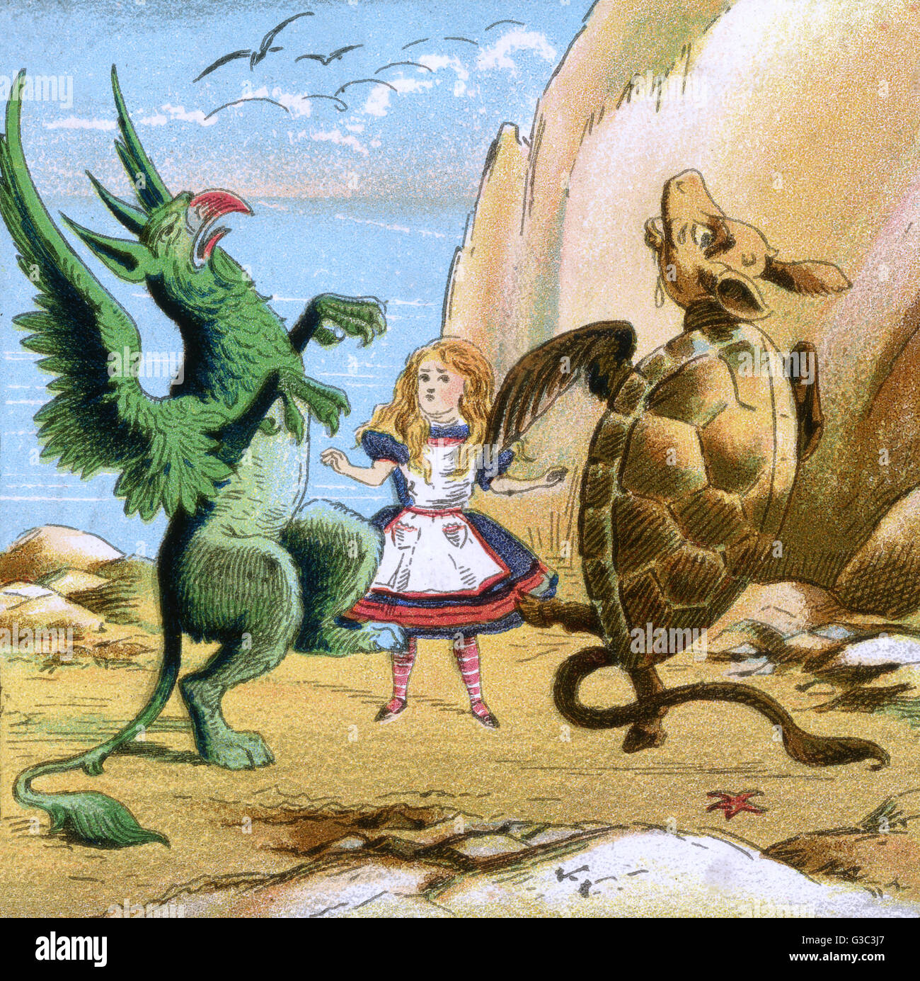 Alice au pays des merveilles, Gryphon et Mock Turtle Banque D'Images