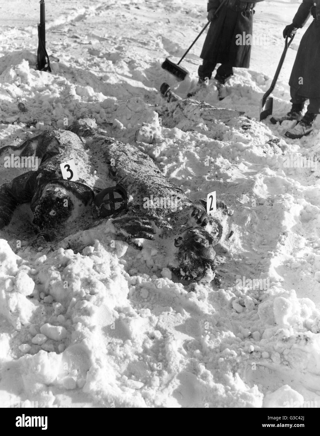 Massacre de Malmedy, 1944 Banque D'Images