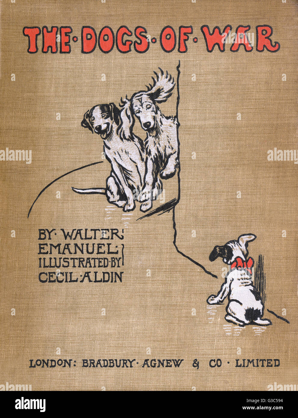 Motif couverture, les chiens de guerre Banque D'Images