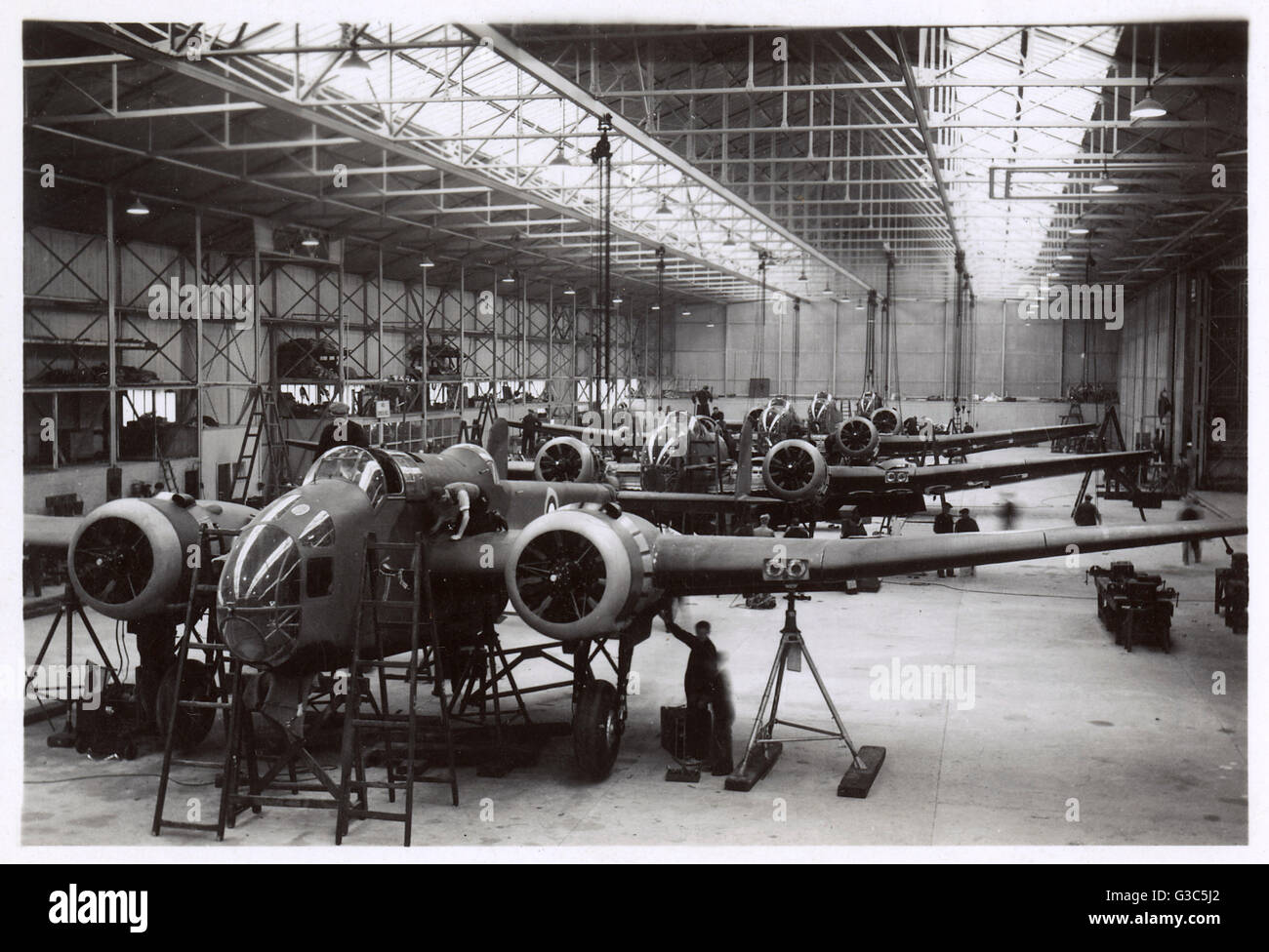 Handley Page Hampden Mk I construction par English Electric à Smalesbury, Lancashire. Date : vers 1940 Banque D'Images