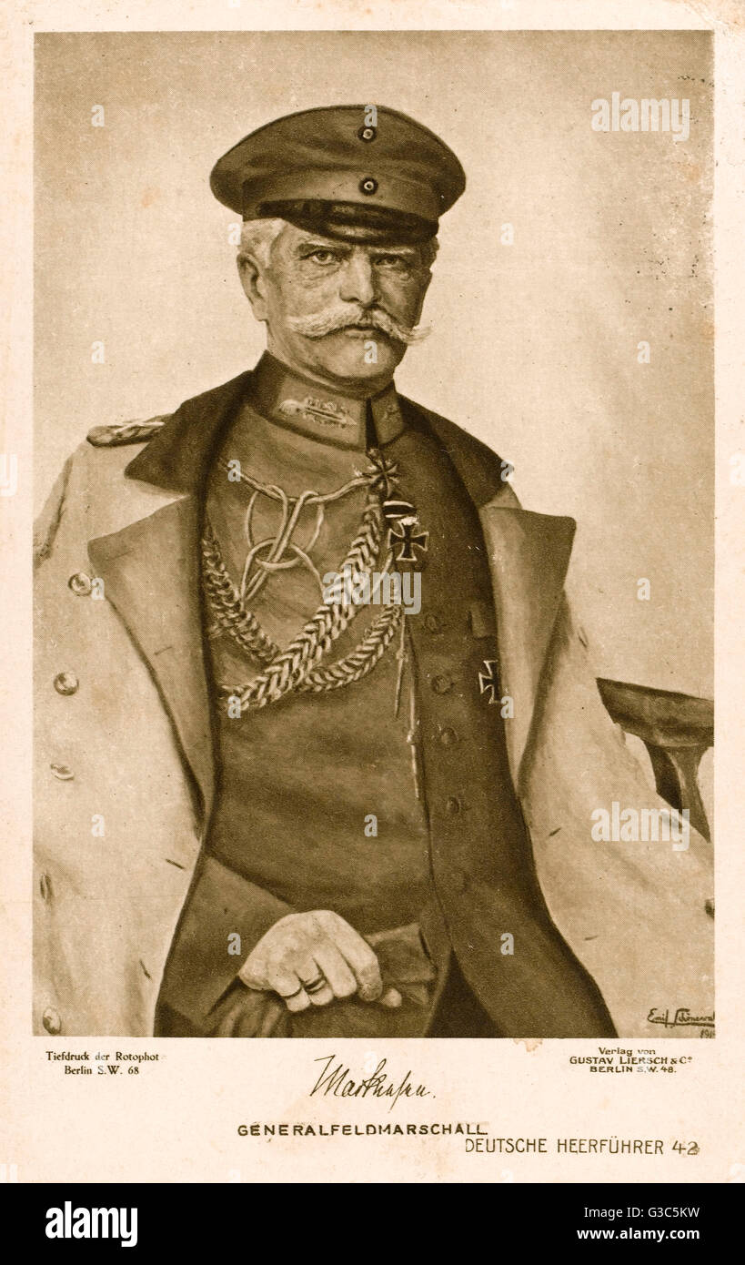 Général août von Mackensen - Commandant militaire allemand Banque D'Images