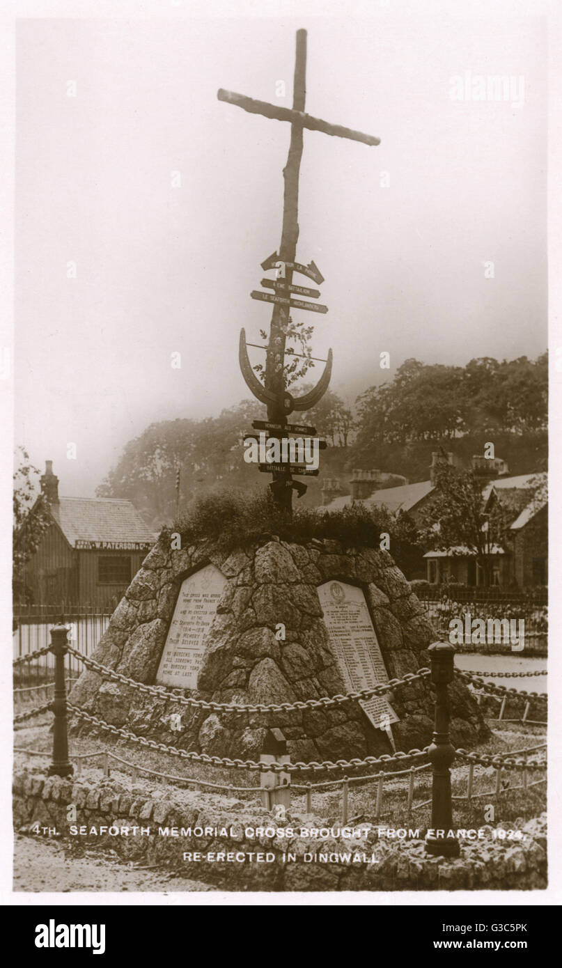 4th Bataillon des Seaforth Highlanders, Dingwall Banque D'Images