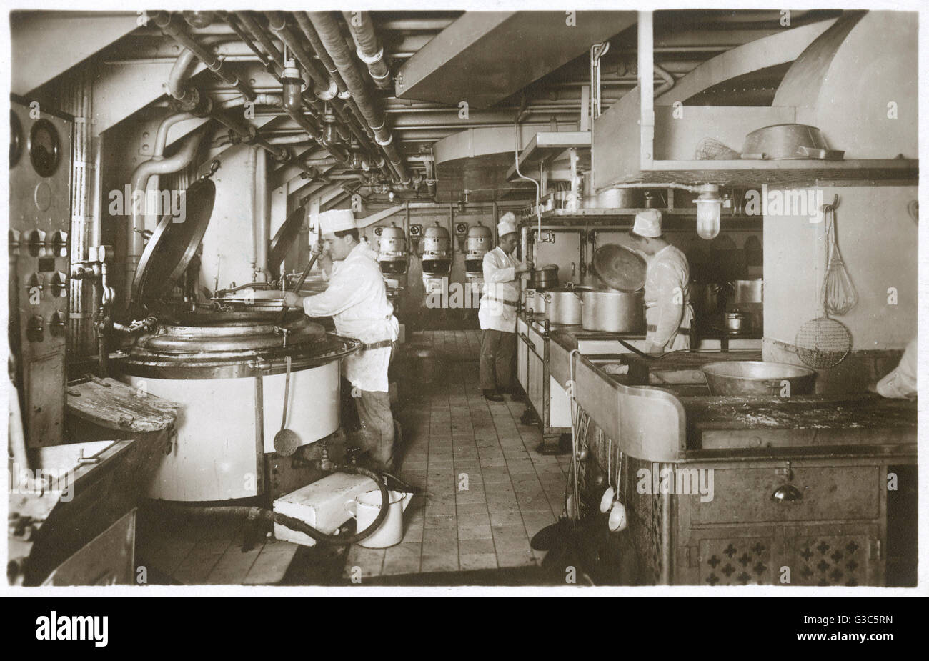 Cuisine du bateau de croisière, Monte Sarmiento Banque D'Images