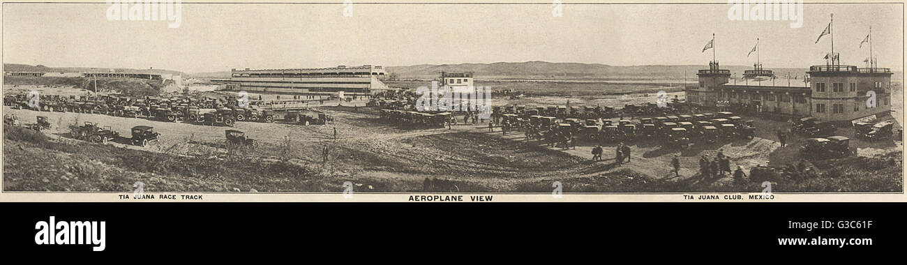 Vue panoramique, hippodrome et casino, Tijuana, Mexique Banque D'Images