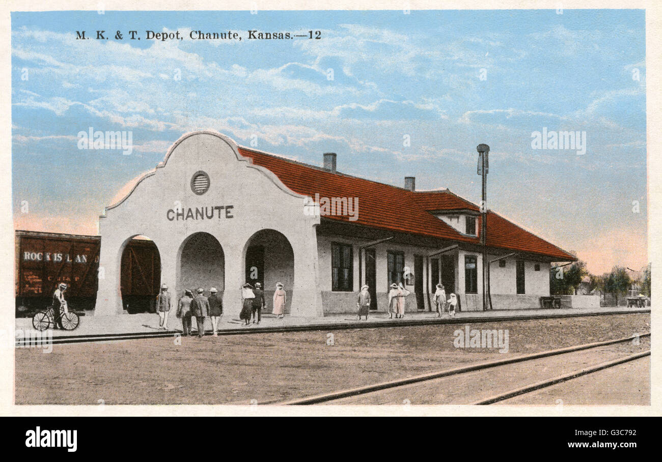 Gare de Chanute, Kansas, États-Unis Banque D'Images