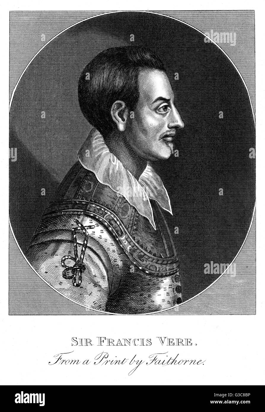SIR FRANCIS VERE soldat anglais servant dans les Pays-Bas Date : 1560 - 1609 Banque D'Images