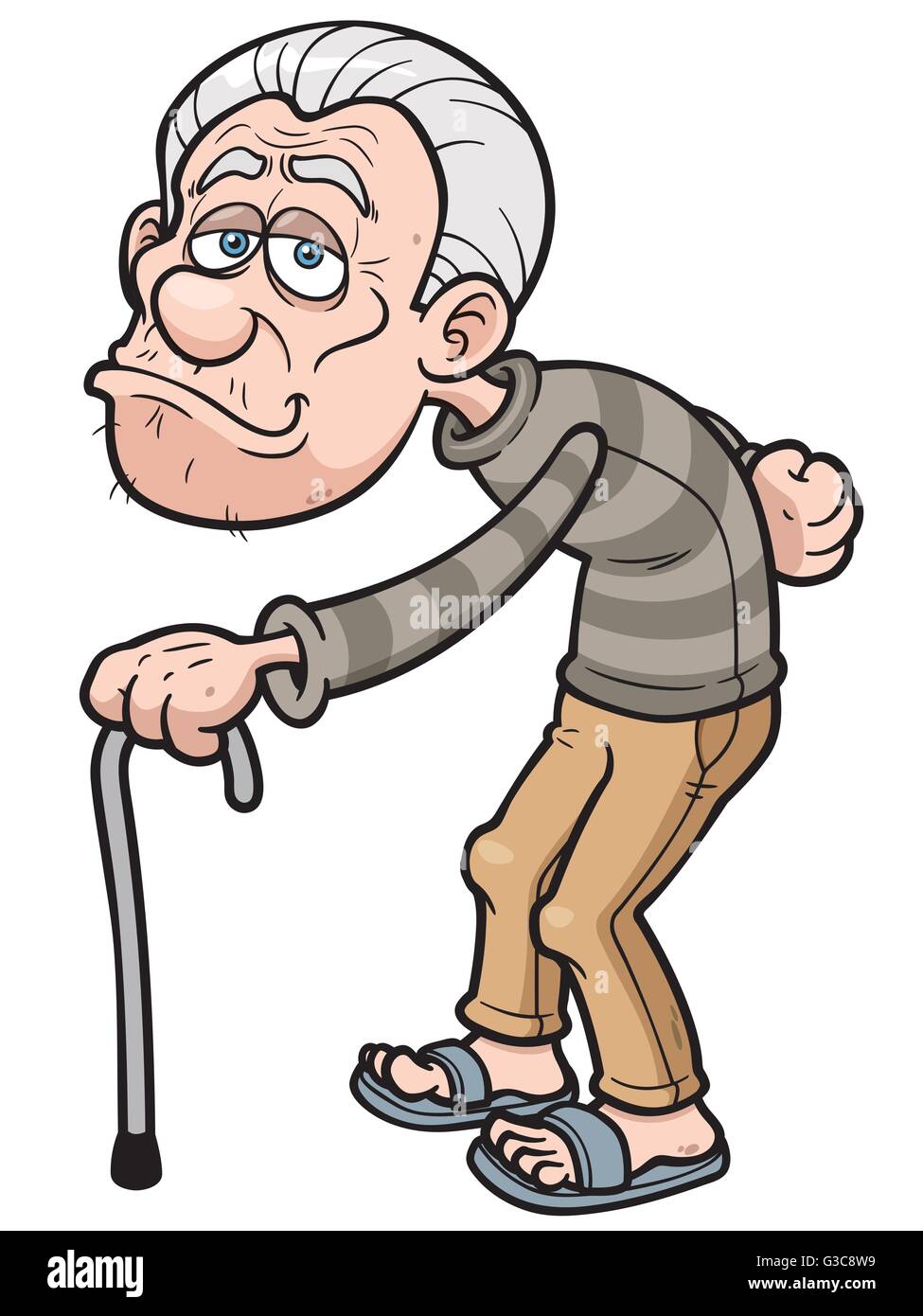 Cartoon Vector illustration de vieil homme Illustration de Vecteur