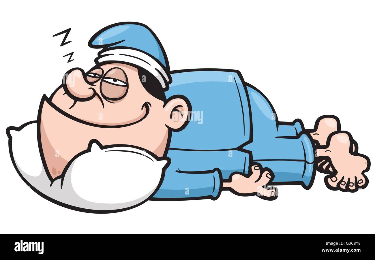 Vector illustration of man sleeping Illustration de Vecteur