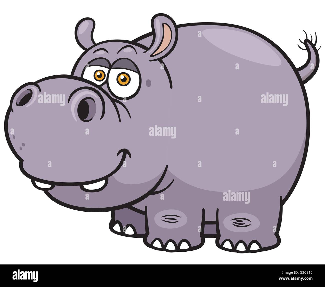 Cartoon Vector illustration d'hippopotames Illustration de Vecteur