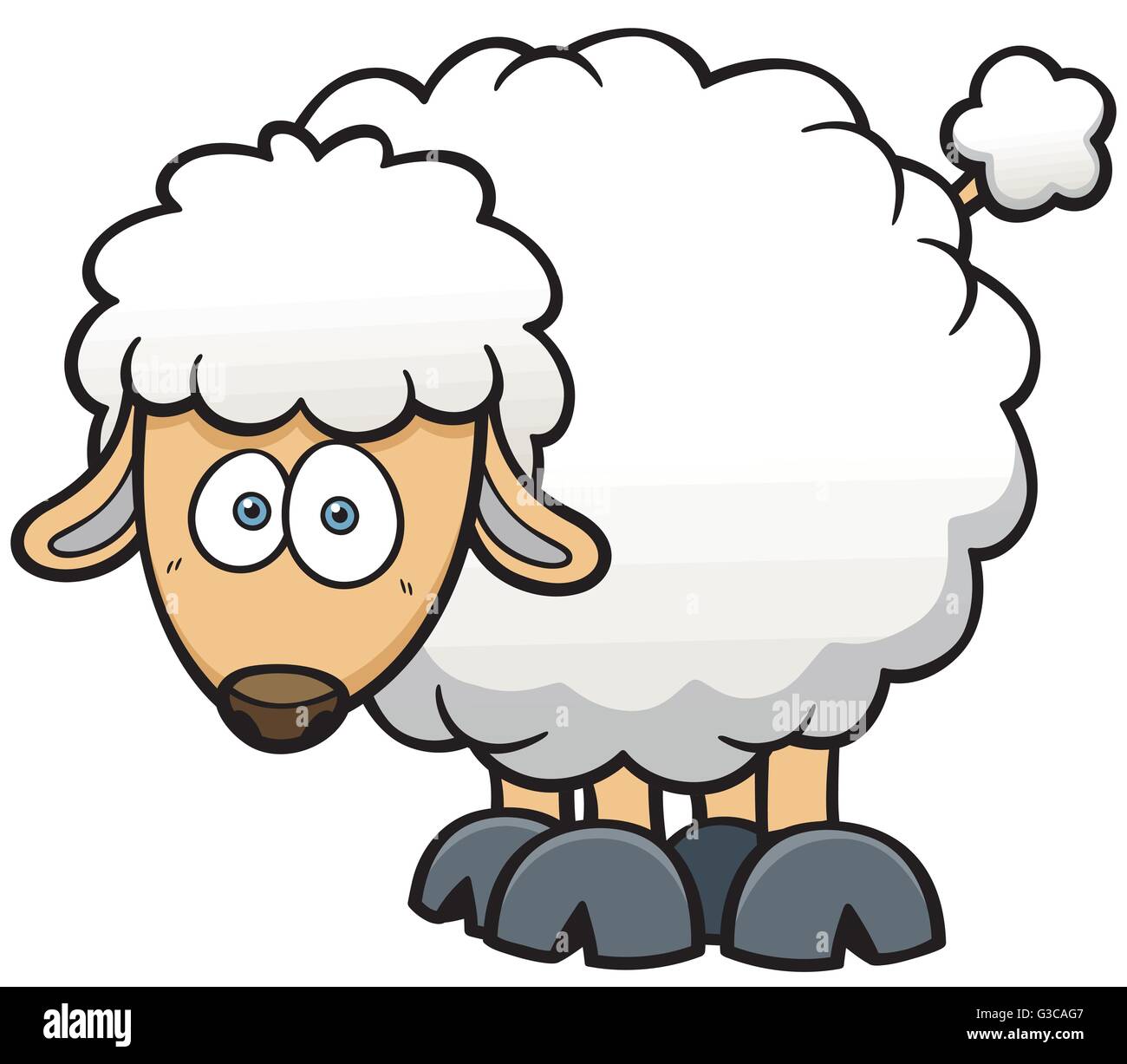 Vector illustration d'un dessin de mouton Image Vectorielle Stock - Alamy