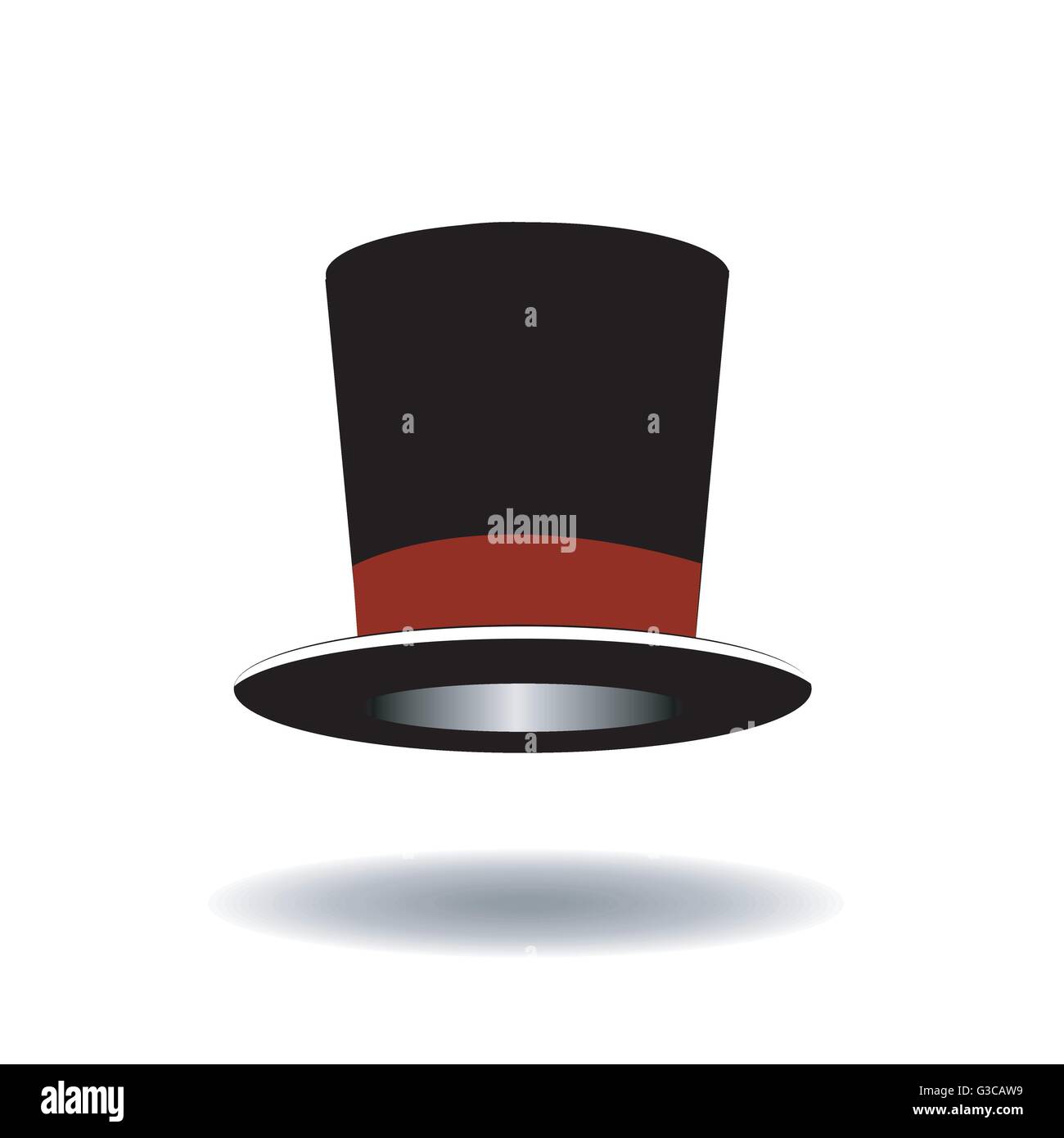 Haut Black Hat vector illustration isolé sur fond blanc Illustration de Vecteur