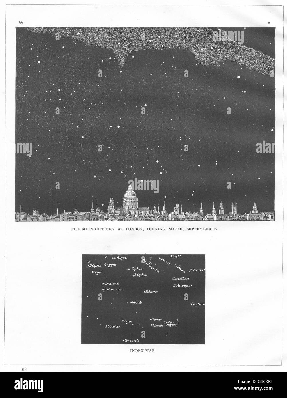 Le ciel obscur à Londres : vers le nord, le 15 septembre. St Paul's, print 1869 Banque D'Images