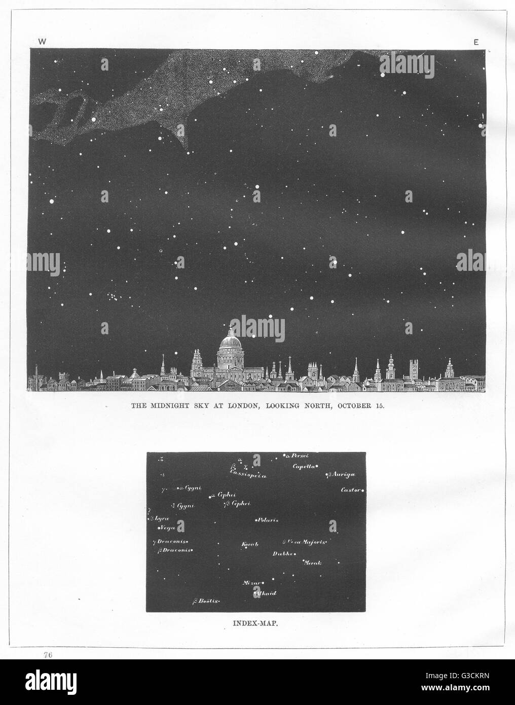 Le ciel obscur à Londres : vers le nord, le 15 octobre. St Paul's, print 1869 Banque D'Images