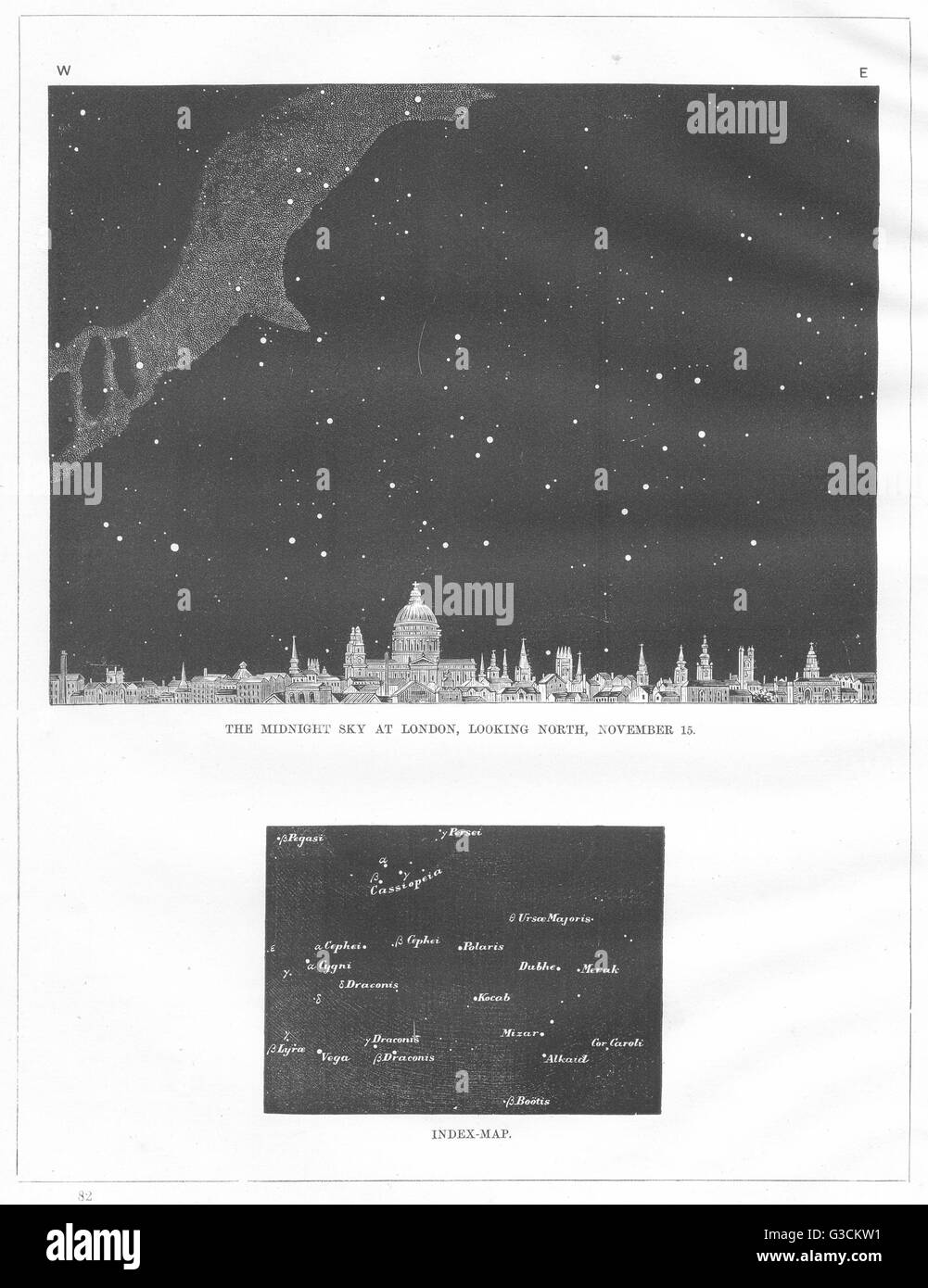 Le ciel obscur à Londres : vers le nord, le 15 novembre. St Paul's, print 1869 Banque D'Images