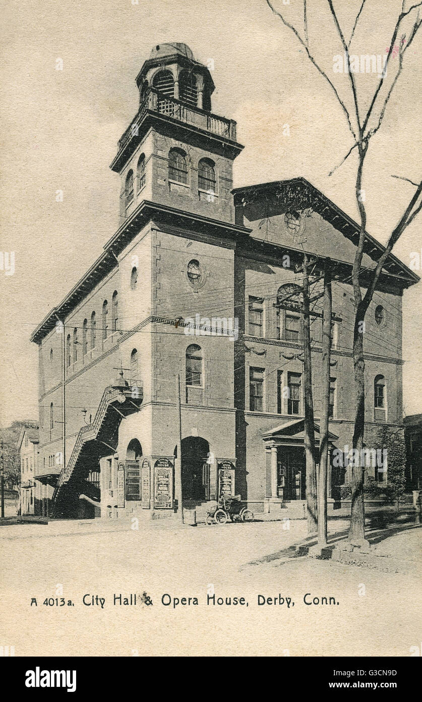 Hôtel de ville et Opéra, Derby, Connecticut, États-Unis Banque D'Images