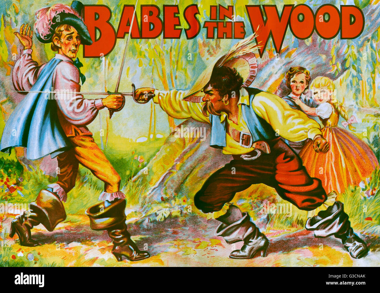Affiche pour Babes dans le Bois Banque D'Images
