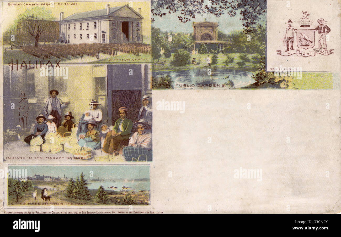 Canada - Halifax - Chapelle Garrison, jardins publics, Indiens Banque D'Images