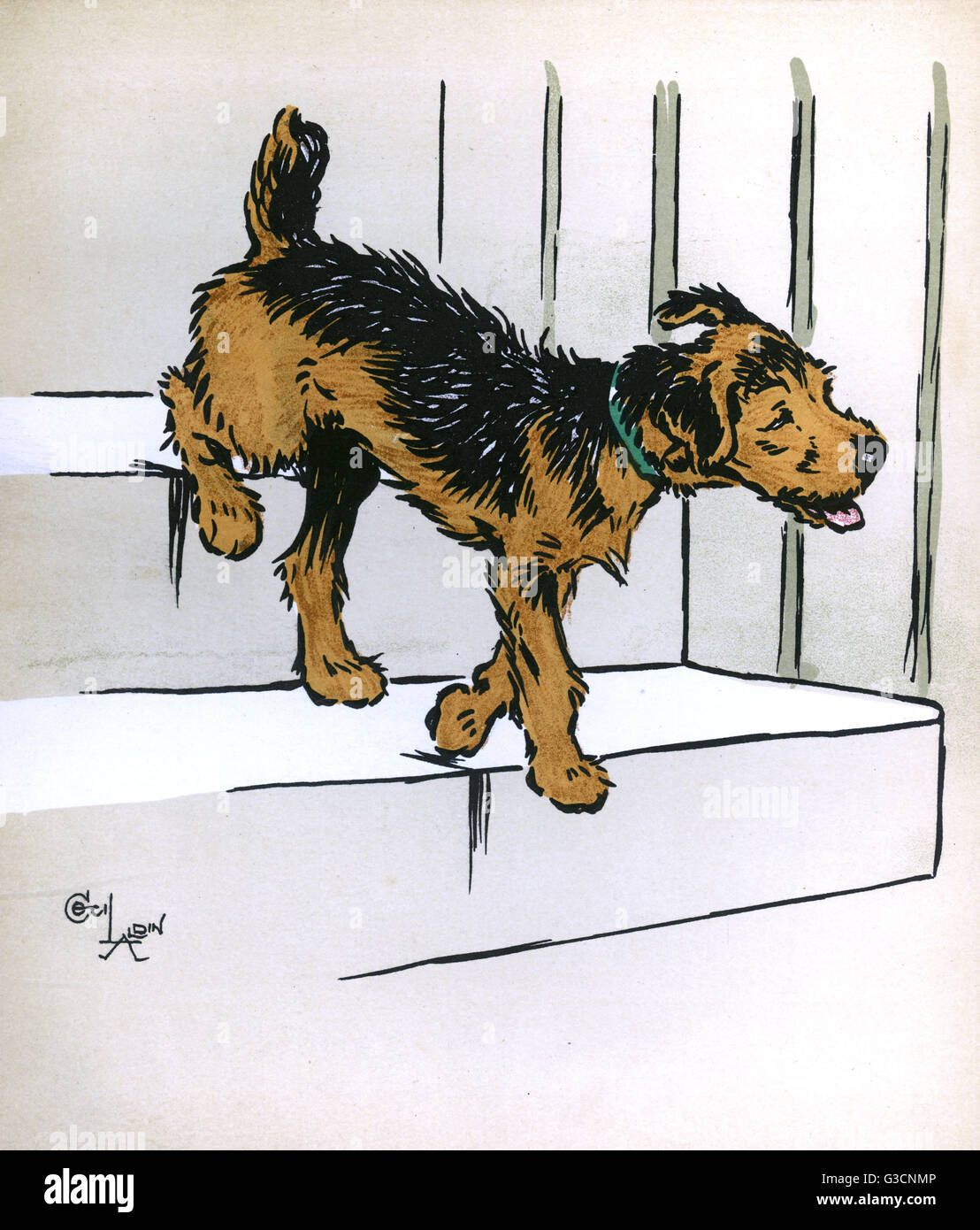 Illustration par Cecil Aldin, Jack et Jill Banque D'Images