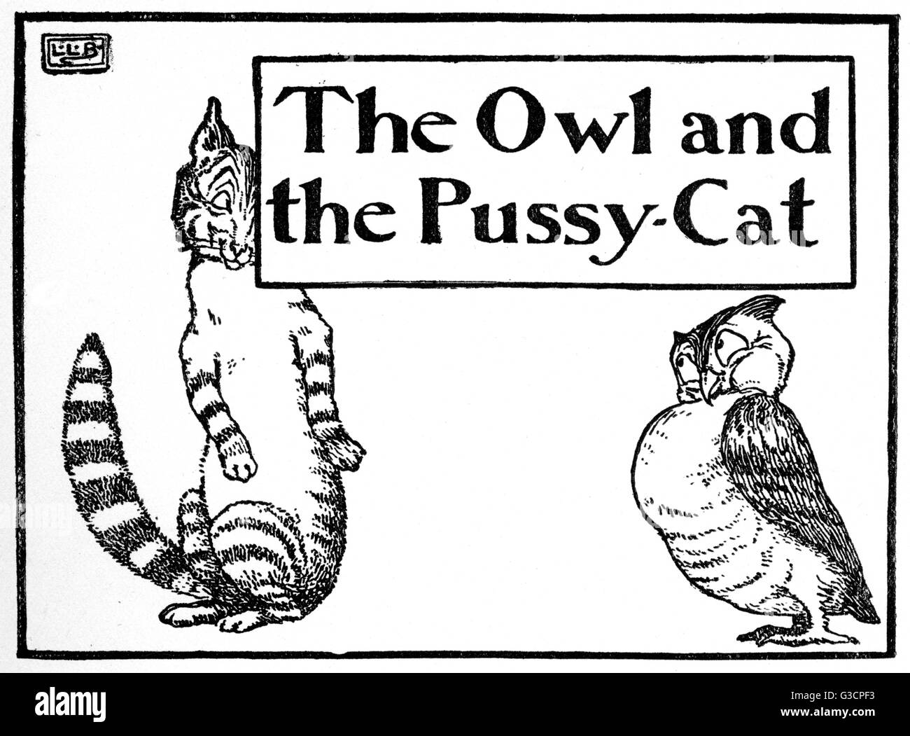 La chouette et le Pussycat d'Edward Lear Banque D'Images
