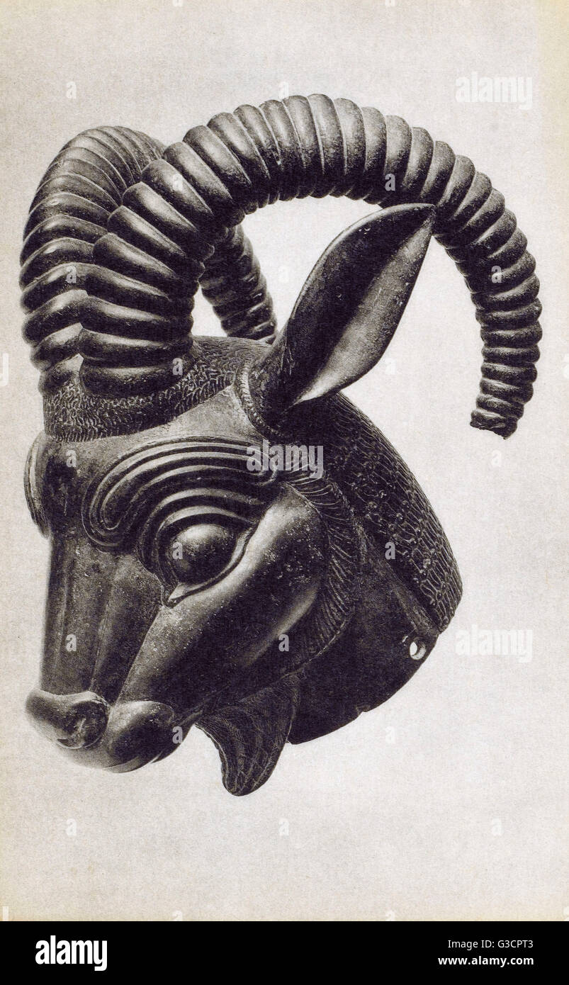 Bronze Ibex Head - Achaemenid, Perse 6th-5th Century BC Banque D'Images