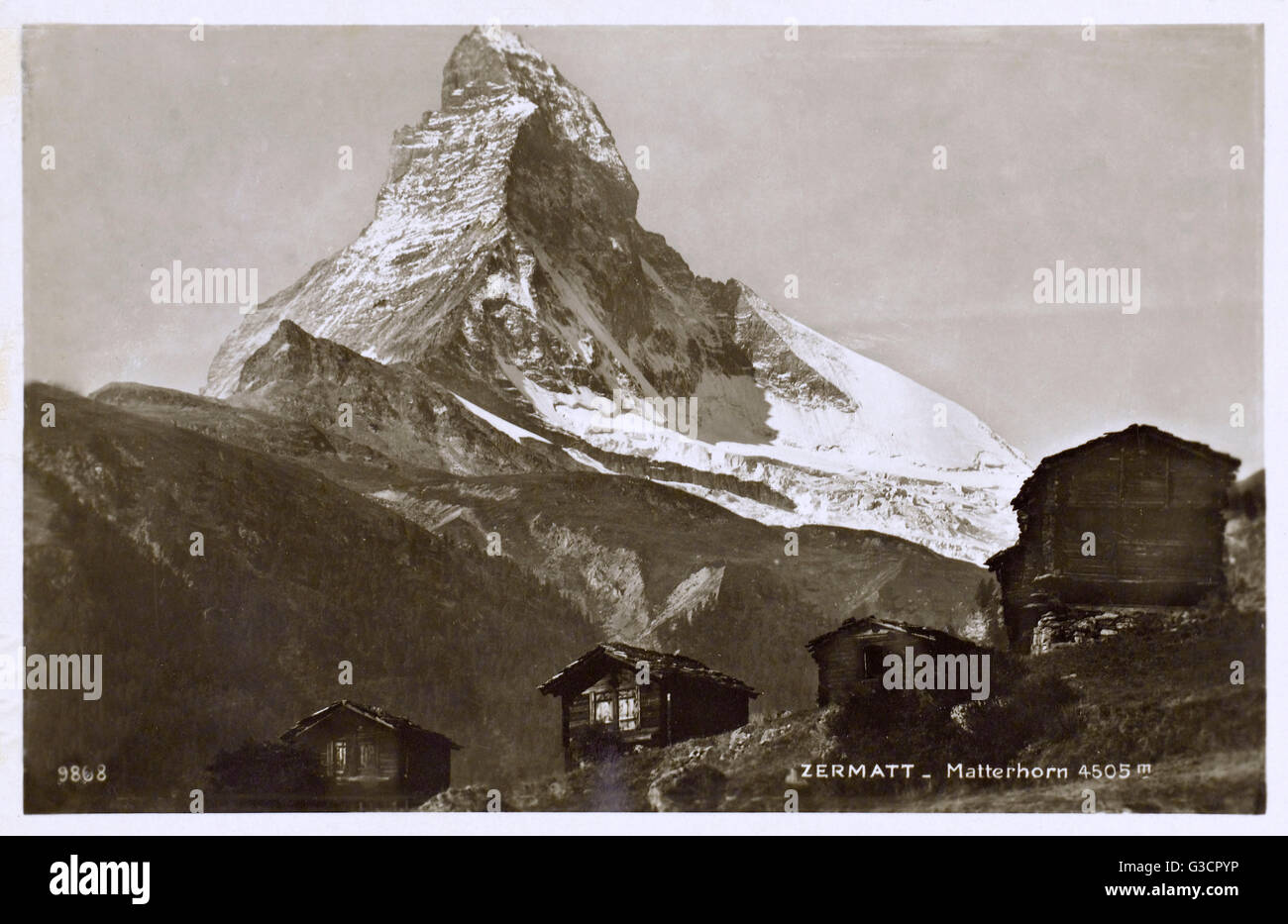 Zermatt, Suisse - la forme distinctive du Cervin Banque D'Images