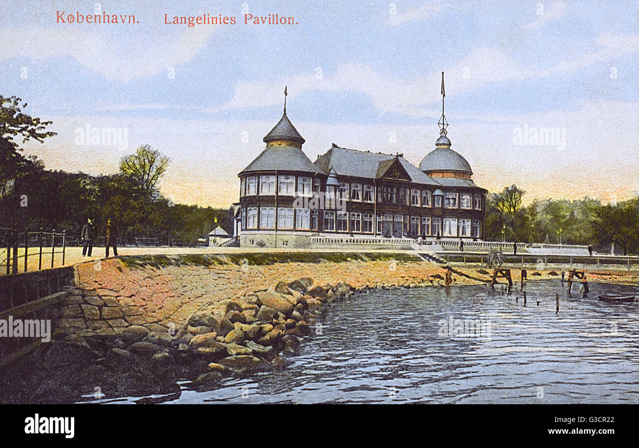 Pavillon du Royal Danish Yacht Club de Copenhague Banque D'Images
