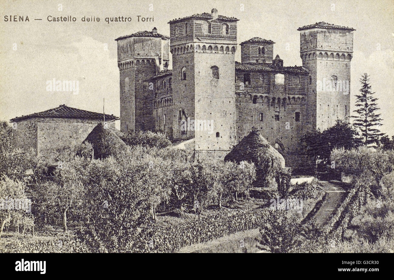 Sienne, Castello delle Quattro Torri - Toscane, Italie Banque D'Images