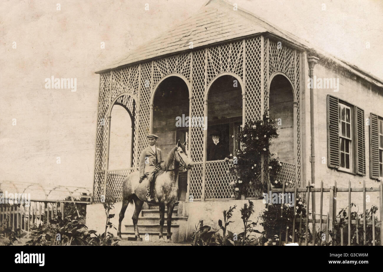 Longwood House, St Helena, où Napoléon Bonaparte a vécu en exil. Date vers 1908 Photo Stock Longwood House, St Helena, où Napoléon Bonaparte a vécu en exil. Date vers 1908 Photo Stock
