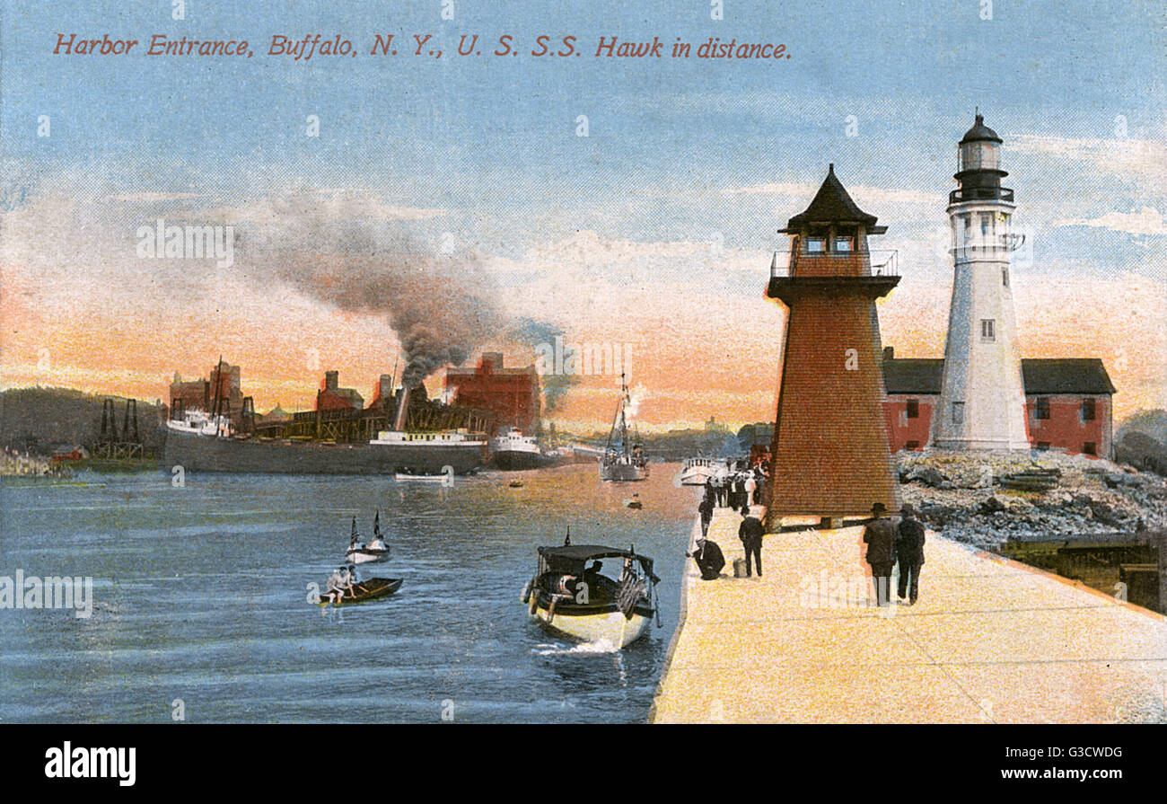 Entrée au port, Buffalo, État de New York, États-Unis Banque D'Images