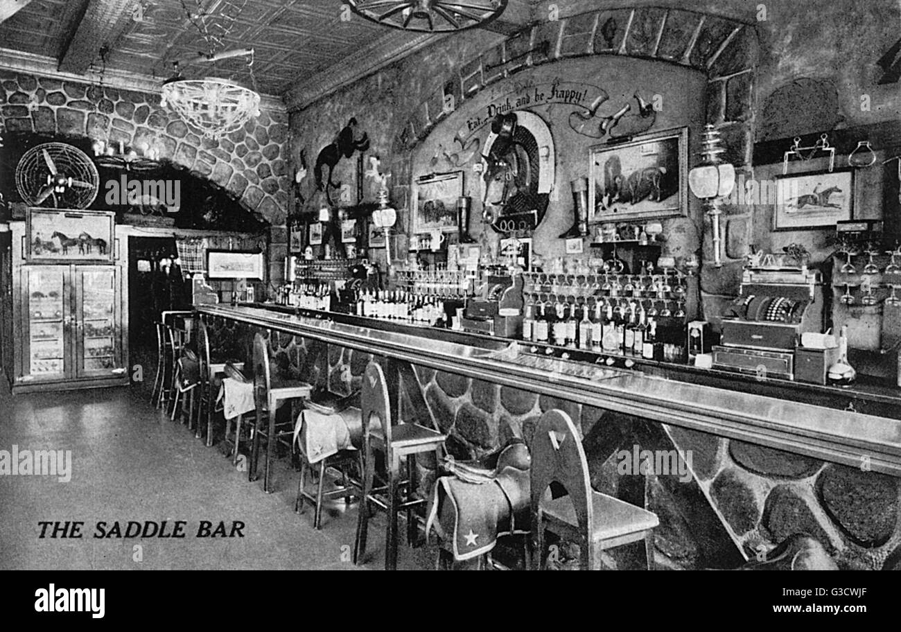 Saddle Bar, Jack Delaney's, New York City, États-Unis Banque D'Images