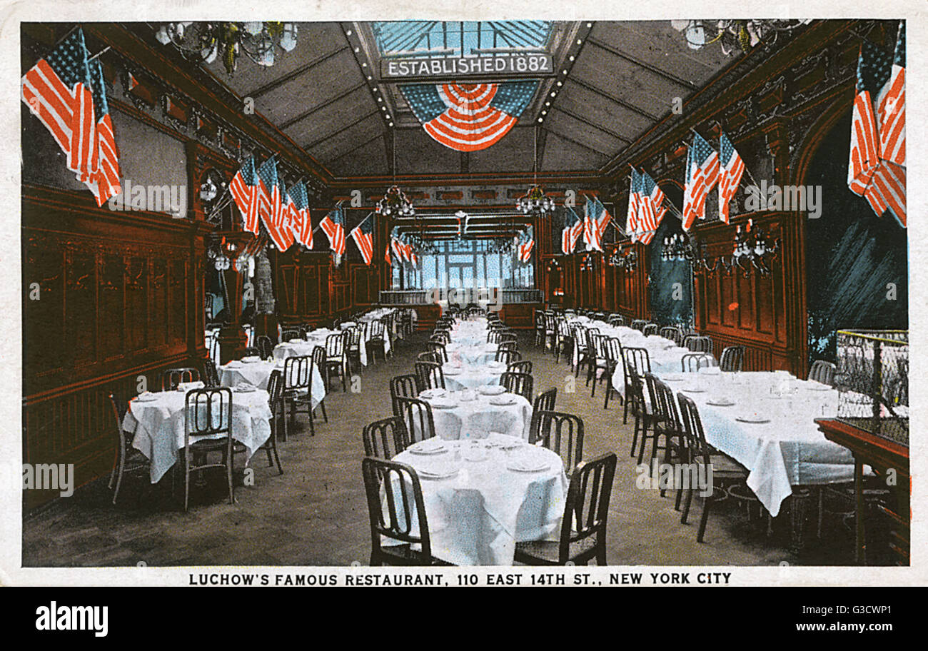 Luchow's Famous Restaurant, New York City, États-Unis Banque D'Images