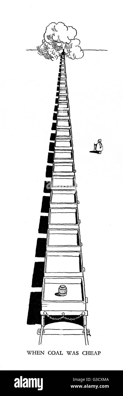 Illustration de vignette, chemin de fer Ribaldry par W Heath Robinson Banque D'Images