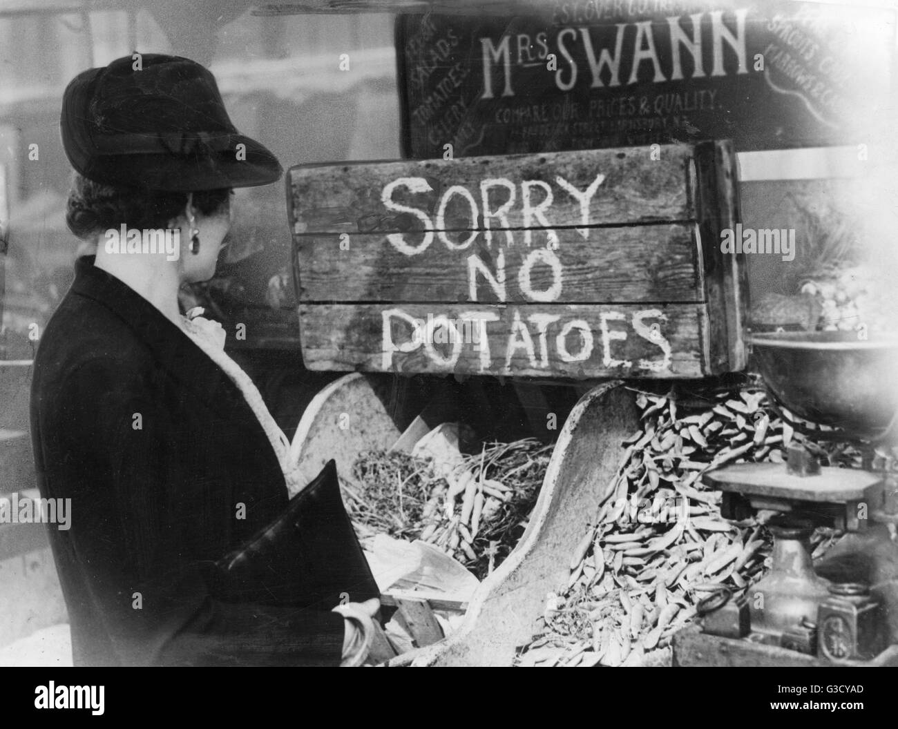 WW2 - pénurie de pommes de terre en Grande-Bretagne pendant la guerre Banque D'Images