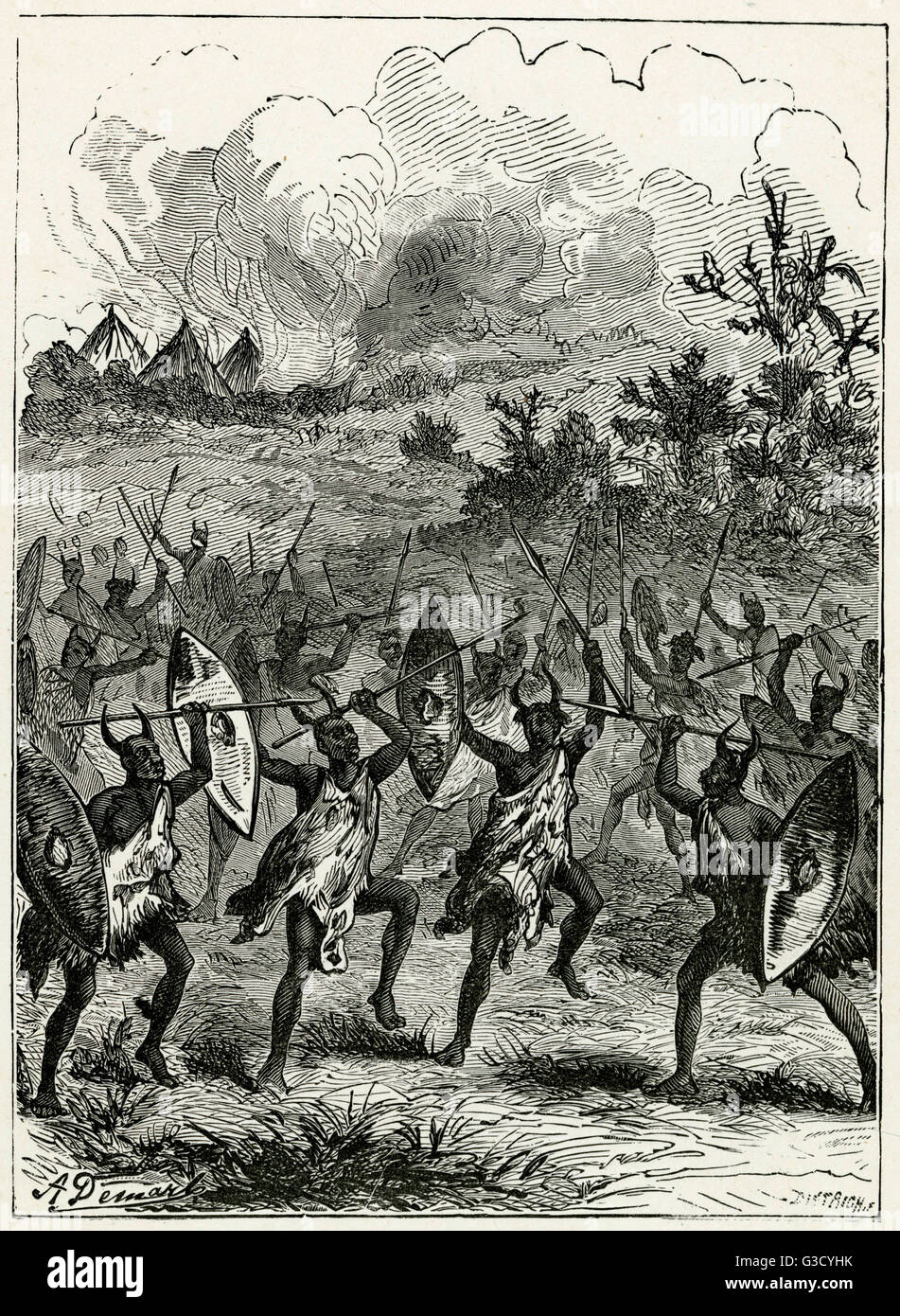 Guerre Anglo-Zulu Banque D'Images