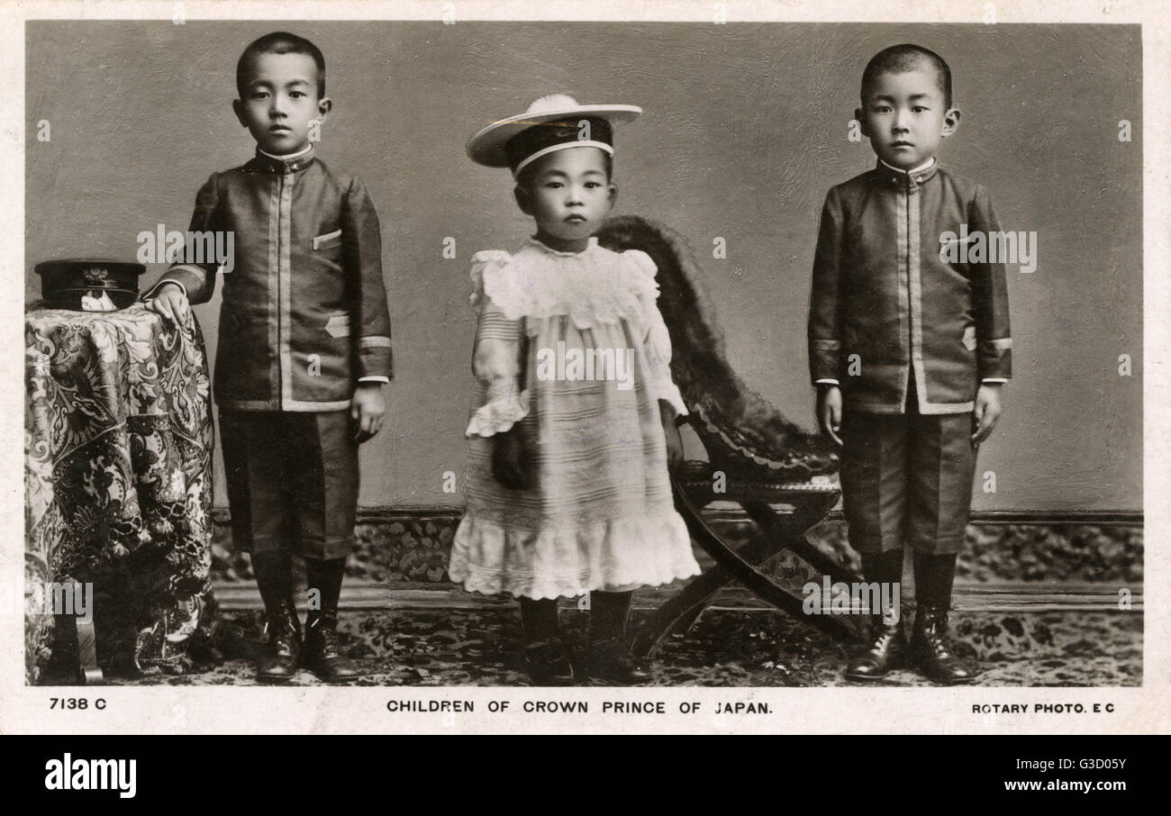 Les enfants du Prince héritier du Japon Banque D'Images