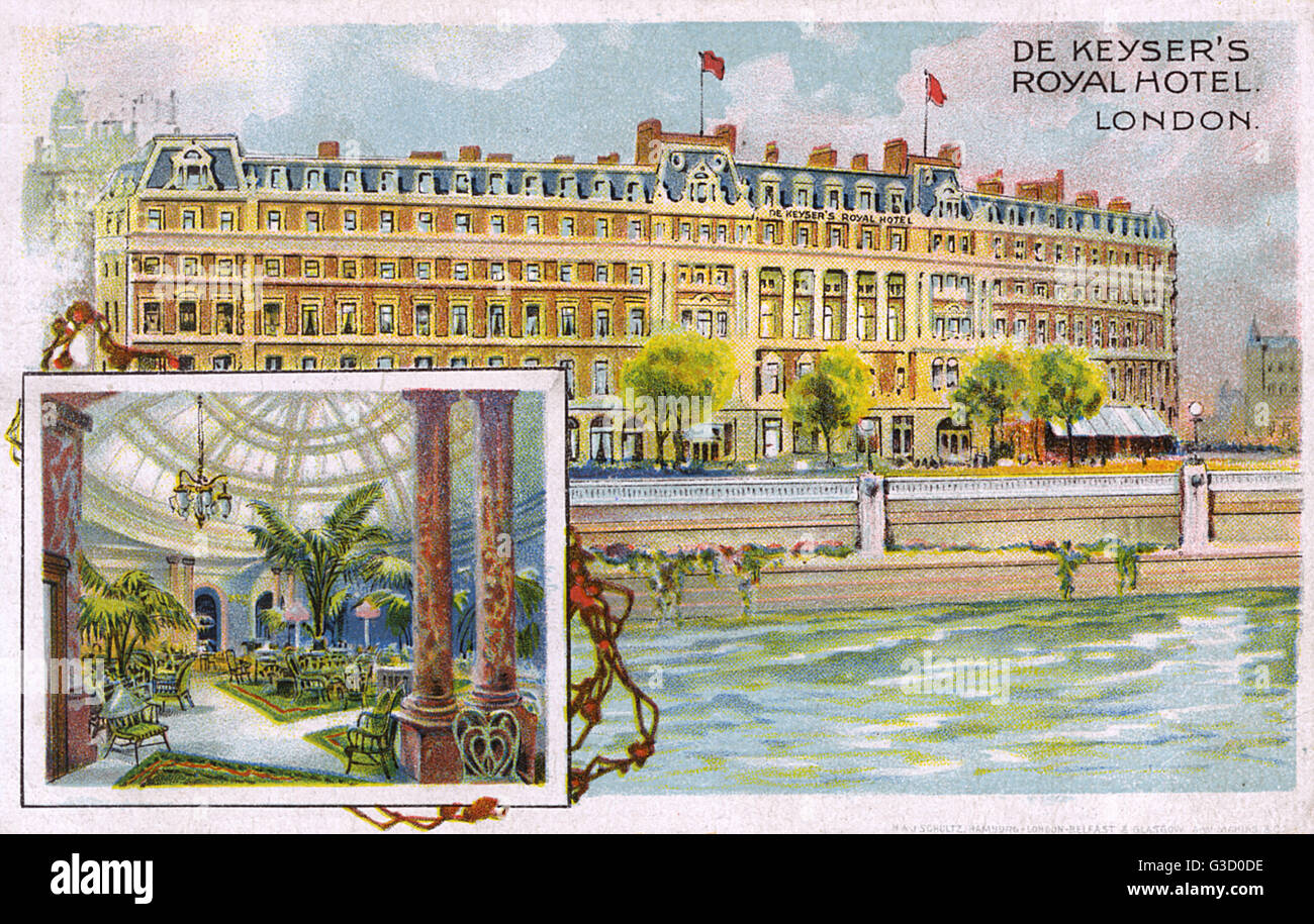 De Keyser's Royal Hotel, Londres. Sciences Sir de Keyser (18321898) - un avocat et la première catholique depuis la réforme d'être élu maire de Londres (octobre 1887 à novembre 1888). De Keyser est né dans la ville de Dendermonde, Nea Banque D'Images