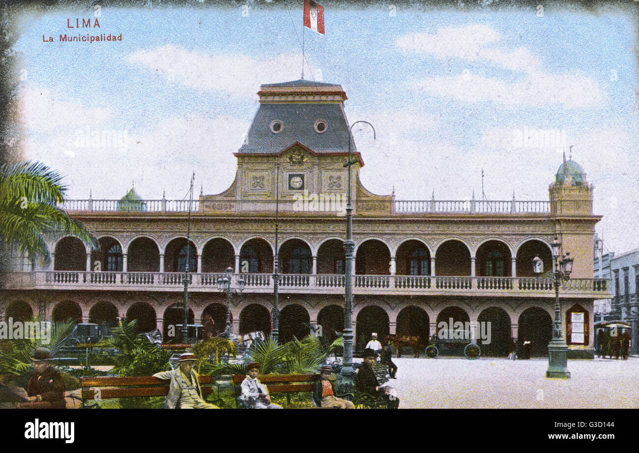 Hôtel de ville, Lima, Pérou, Amérique du Sud Banque D'Images